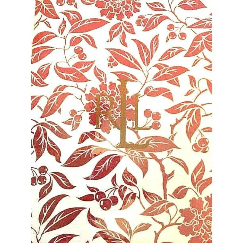 Ralph Lauren Christmas Pineview Fabric Tablecloth Red Holiday 60x84